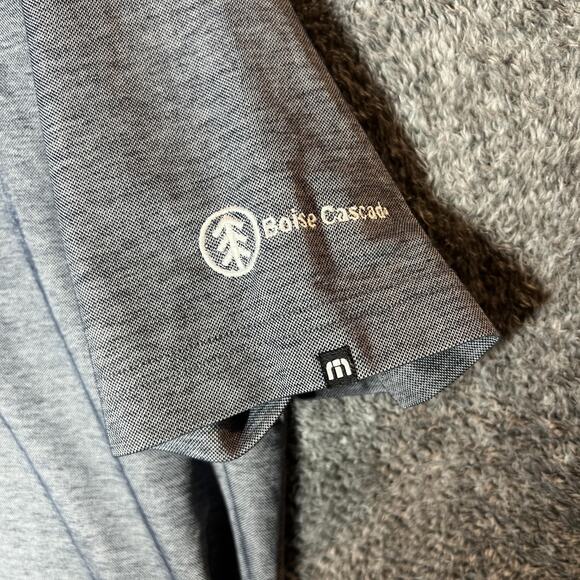 Travis Mathew Polo Shirt Mens XL Boise Cascade Trex Golf Casual Performance - Picture 4 of 9